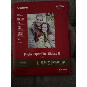 Canon Photo Paper Plus Glossy II PP-201 8.5x11 20 Sheets Lot of 10 - 200 Total